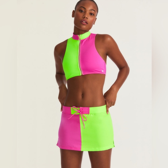 NWT LOVESHACKFANCY X HURLEY - SOLID BLOCKED BOARDIE SKIRT - Picture 6 of 6